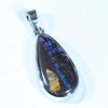 Queensland Boulder Opal Silver Pendant with Silver Chain (18mm x 9.5mm) Code - FF781