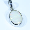 Coober Pedy Opal and Diamond Silver Pendant with Silver Chain (11mm x 8mm) Code - FF485