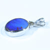 Sterling Silver - Solid Queensland Boulder Opal - Natural Diamond