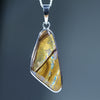 Natural Australian Boulder Opal Silver Pendant