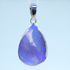 Natural Australian Boulder Opal Silver Pendant