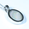 Lightning Ridge Soild Opal 14k White Gold Pendant (13mm x 10mm) Code - AA168