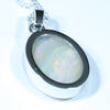 Lightning Ridge Soild Opal 14k White Gold Pendant (13mm x 10mm) Code - AA168