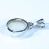 Coober Pedy White Opal and Diamond Silver Pendant with Silver Chain (9mm x 6mm) Code - FF504
