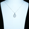 Lightning Ridge Soild Opal 14k White Gold Pendant (13mm x 10mm) Code - AA168
