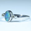 Sterling Silver - Solid Queensland Boulder Opal - Natural Diamonds