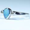 Sterling Silver - Solid Queensland Boulder Opal - Natural Diamonds