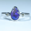 Lighting Ridge Silver and Diamond Opal ring