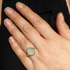 Natural Solid Australian Boulder Opal and Diamond Gold Ring - Size 6.75 Code - EM271