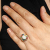 Australian white Opal, Ruby, Sapphire, Garnet, and Pink Tourmaline Gold Ring - Size 7 Code - EM265