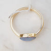 Natural White Opal with Flashes of Pink and Red Gold Ring - Size 8