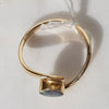 Natural  Solid Australian Opal Gold Ring - Size 5.5