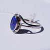 Australian Solid Boulder Opal Silver Ring - Size 9.5