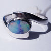 Natural Australian Opal Silver Ring - Size 7.5