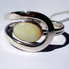 Natural Australian White Opal Silver Ring - Size 7