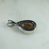 Natural Australian Boulder Opal Silver Pendant with Silver Chain