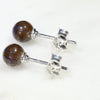 Australian Boulder Opal Matrix Silver Earring Studs Code-SE239