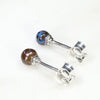 Australian Boulder Opal Matrix Silver Earring Studs ( 4mm x 4mm) Code-SE529