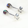 Australian Boulder Opal Matrix Silver Earring Studs Code-SE532