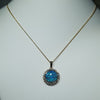 Beautiful  Natural Australian Boulder Opal and Diamond Gold Pendant (12mm x 12mm) Code -GP109