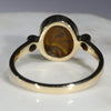 Natural Australian Opal and Diamond Gold Ring  Size 6.25