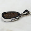 Natural Australian Boulder Opal and Diamond 18k White Gold Pendant