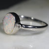 Sterling Silver - Solid Boulder Opal - Natural Diamonds
