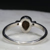 Australian Solid Boulder Opal and Diamond Silver Ring - Size 7.75