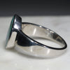Australian Solid Boulder Opal Silver Ring - Size 7.5