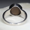 Australian Solid Boulder Opal Silver Ring - Size 9.25 Code - R227