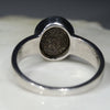 Silver Solid Opal Ring Rear View