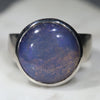 Natural opal underwater world silver ring