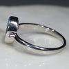 Australian Solid Boulder Opal and Diamond Silver Ring - Size  7.75