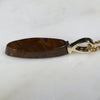 Natural  Australian Boulder  Opal  and Diamond Gold Pendant