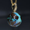 Natural Australian Boulder Opal and Diamond Gold Pendant