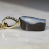 Natural  Australian Boulder  Opal  and Diamond Gold Pendant