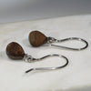 Natural Australian Boulder Opal  Silver Earring
