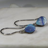 Natural Australian Boulder Opal  Silver Earring