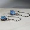 Natural Australian Boulder Opal  Silver Earring