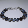 Natural Australian Boulder Opal Silver Bracelet
