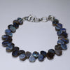 Natural Australian Boulder Opal Silver Bracelet
