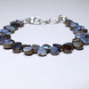 Natural Australian Boulder Opal Silver Bracelet