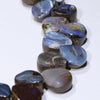 Natural Australian Boulder Opal Silver Bracelet