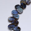 Natural Australian Boulder Opal Silver Bracelet