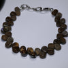 Natural Australian Boulder Opal Silver Bracelet