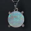 Natural opal full moon pendant