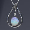 Natural opal cotton candy pendant