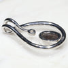 Natural Australian Boulder Opal and Diamond Silver Pendant with Silver Chain