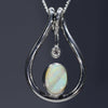 Natural opal with diamond