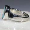 Australian Solid  Boulder Opal Silver Ring - Size 9